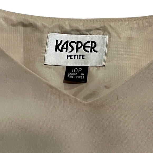 3 Piece Kasper Petite Women Black and Beige Blazer, Inner Vest and Pants sz 10P - Picture 5 of 8